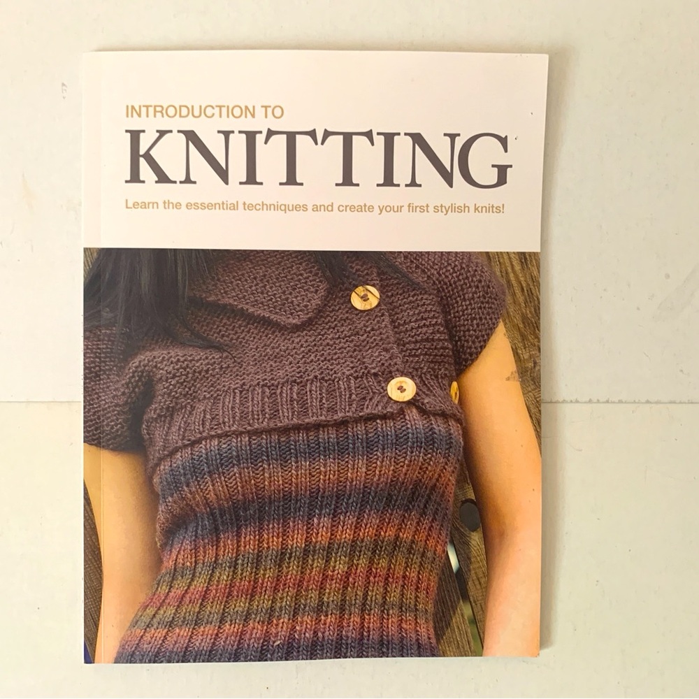 Introduction to KNITTING Instruction Pattern Book Learn To Knit Top Shrug Hat